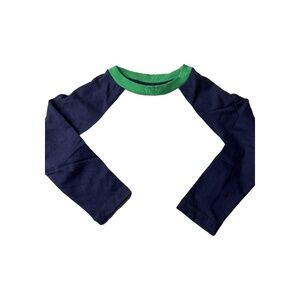 Mightly Girls Navy Blue | Forest Green | Grey Long Sleeve T-Shirt size: 3T